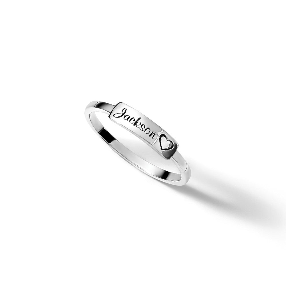 Casted Name Bar Ring