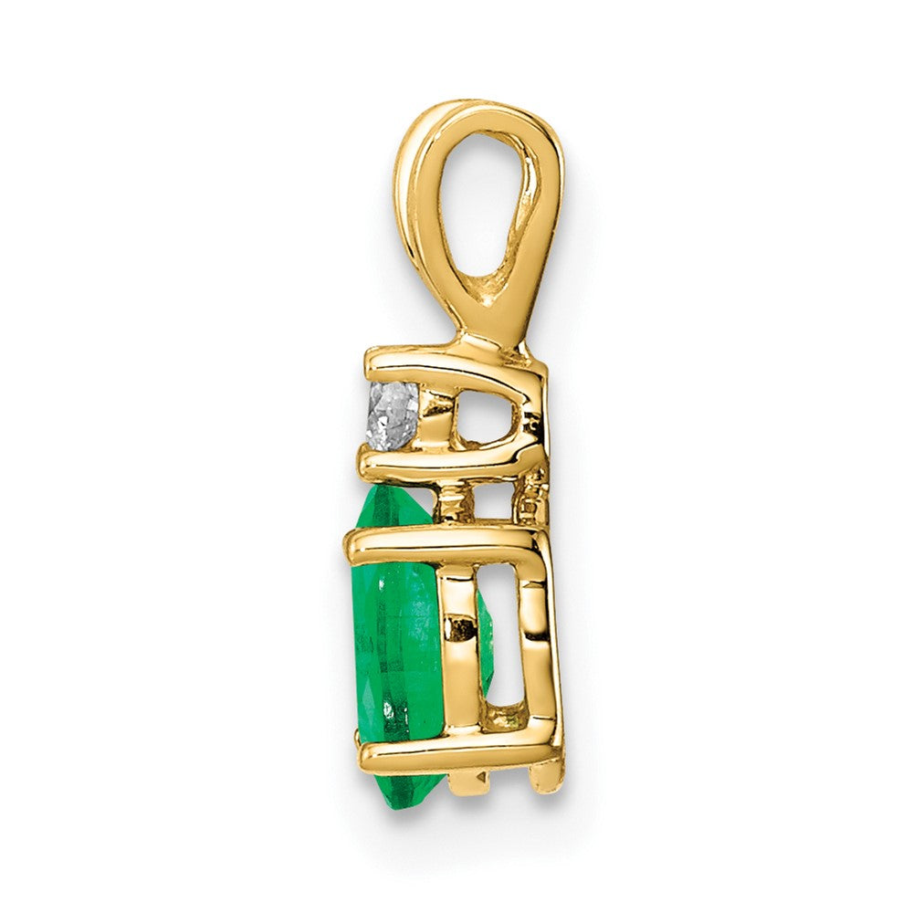 Oval Gemstone & Diamond Pendants