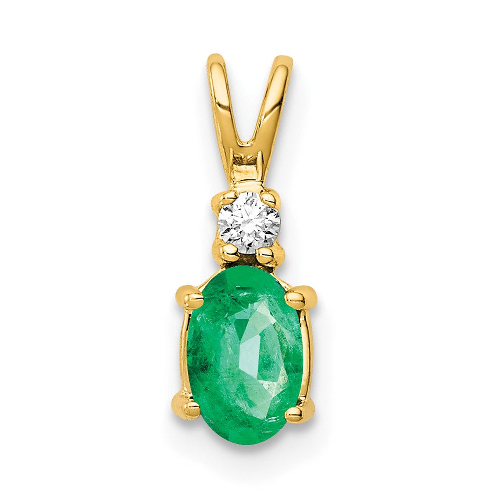 Oval Gemstone & Diamond Pendants