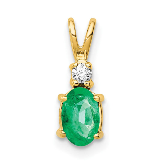 Oval Gemstone & Diamond Pendants