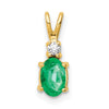 Oval Gemstone & Diamond Pendants