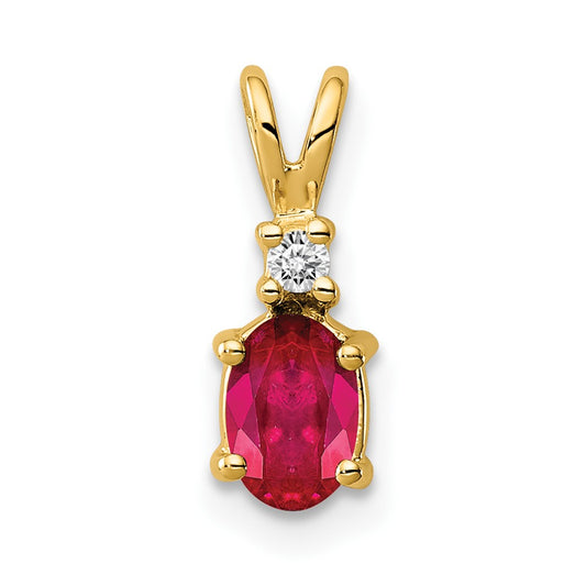 Oval Gemstone & Diamond Pendants
