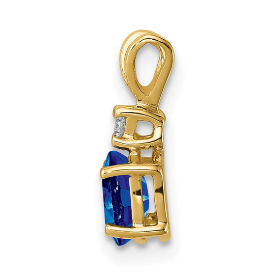 Oval Gemstone & Diamond Pendants