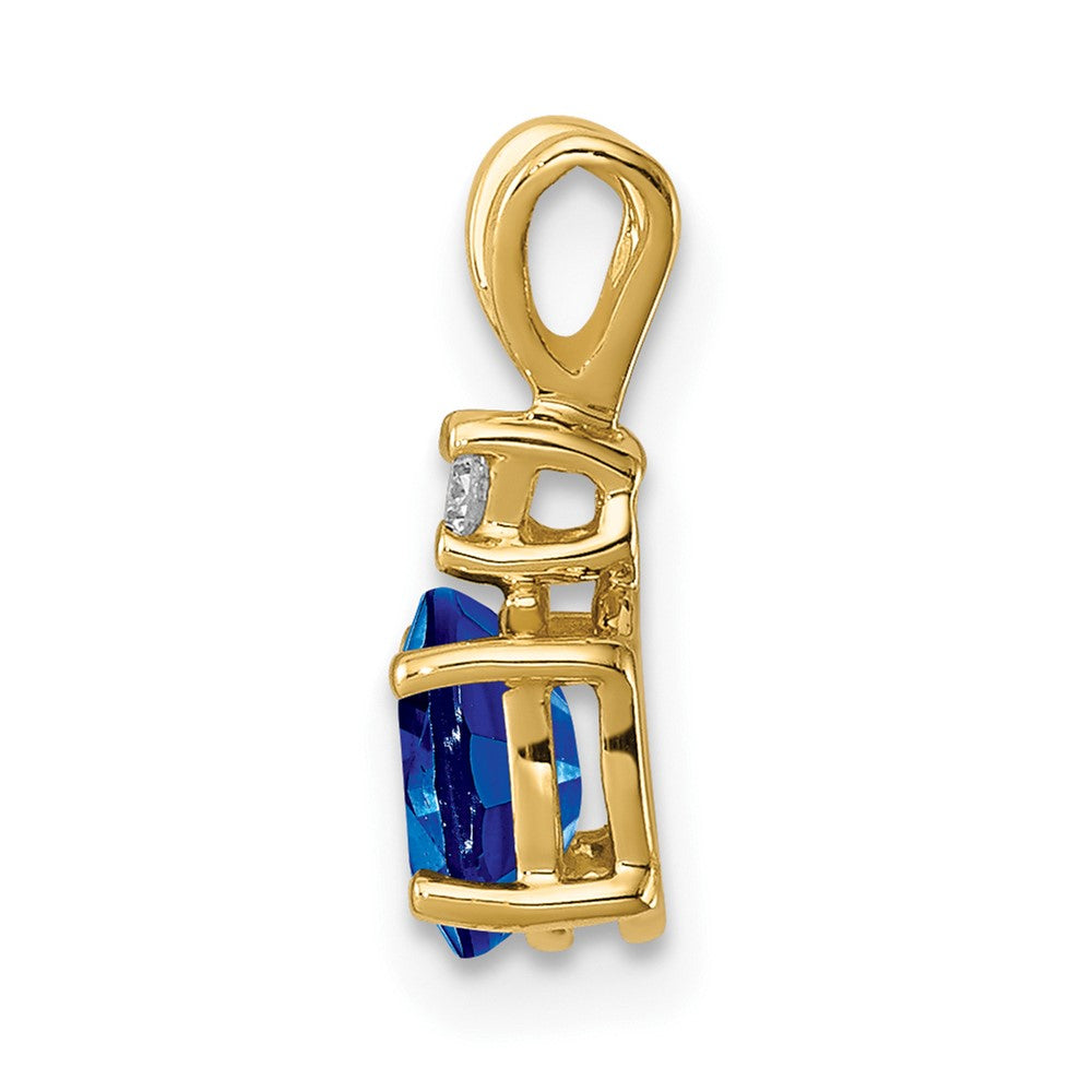 Oval Gemstone & Diamond Pendants