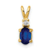 Oval Gemstone & Diamond Pendants