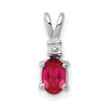 Oval Gemstone & Diamond Pendants