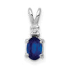 Oval Gemstone & Diamond Pendants
