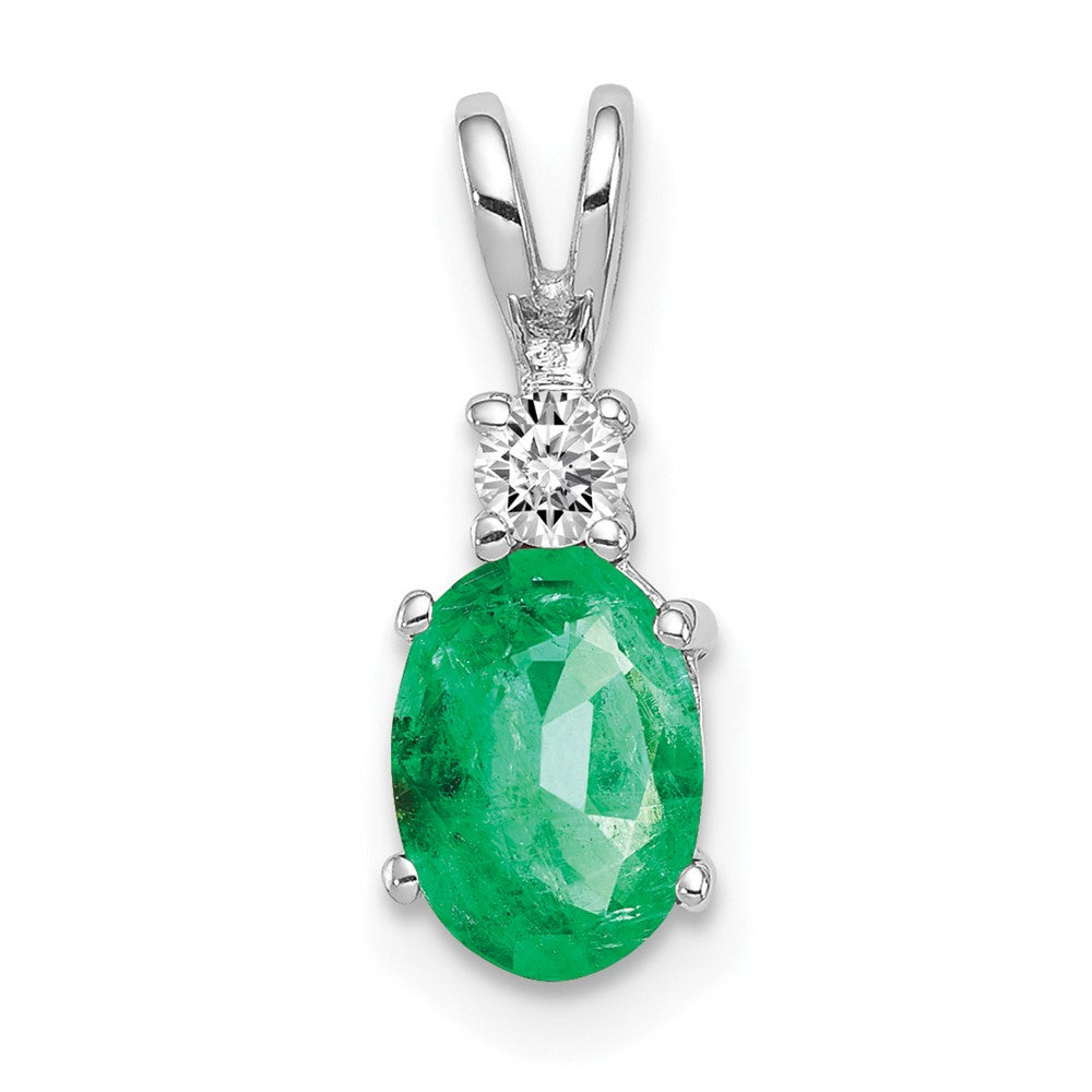 Oval Gemstone & Diamond Pendants