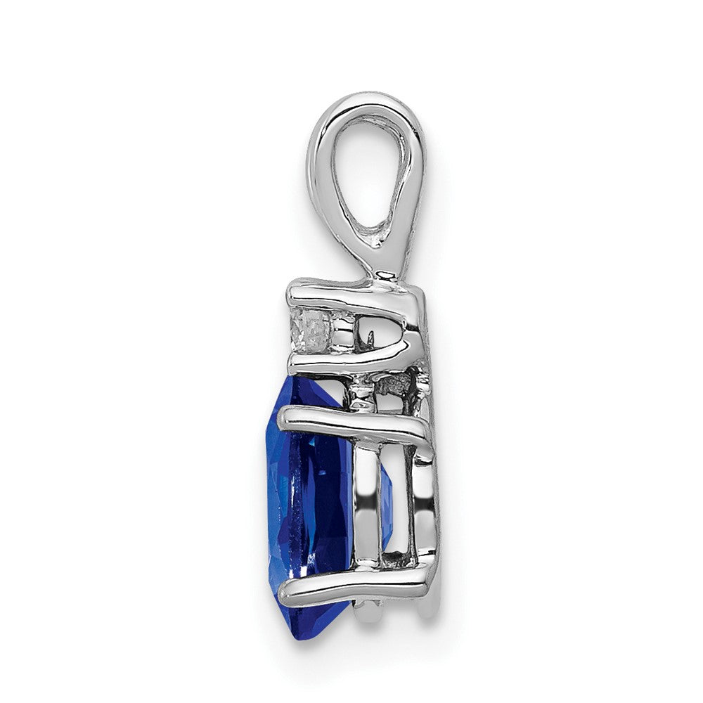 Oval Gemstone & Diamond Pendants