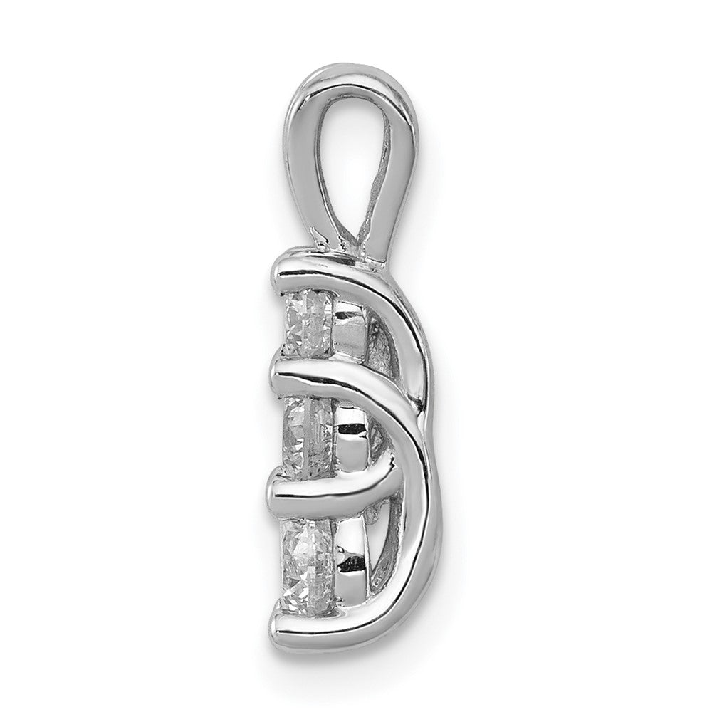 Gold Lab Grown Diamond 3-stone Pendant