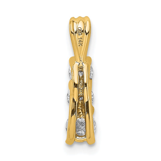 Gold Lab Grown Diamond 3-stone Pendant