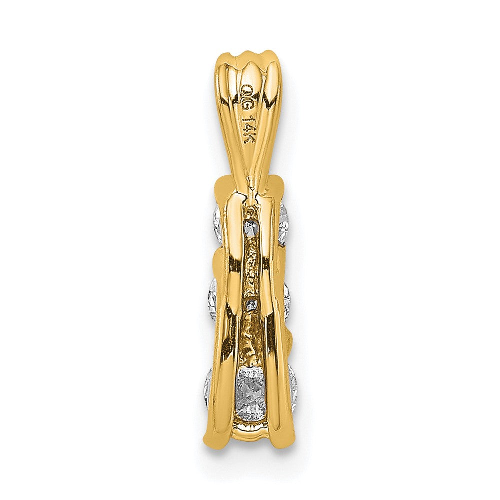 Gold Lab Grown Diamond 3-stone Pendant