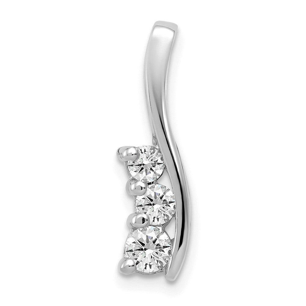 Diamond 3-Stone Curved Pendants