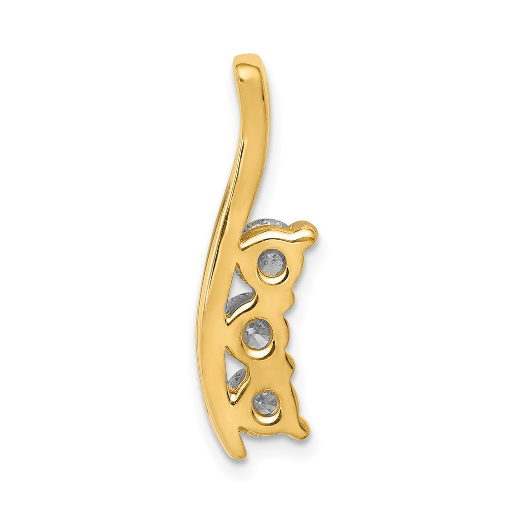 Diamond 3-Stone Curved Pendants
