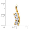 Diamond 3-Stone Curved Pendants