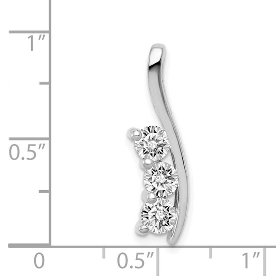 Diamond 3-Stone Curved Pendants