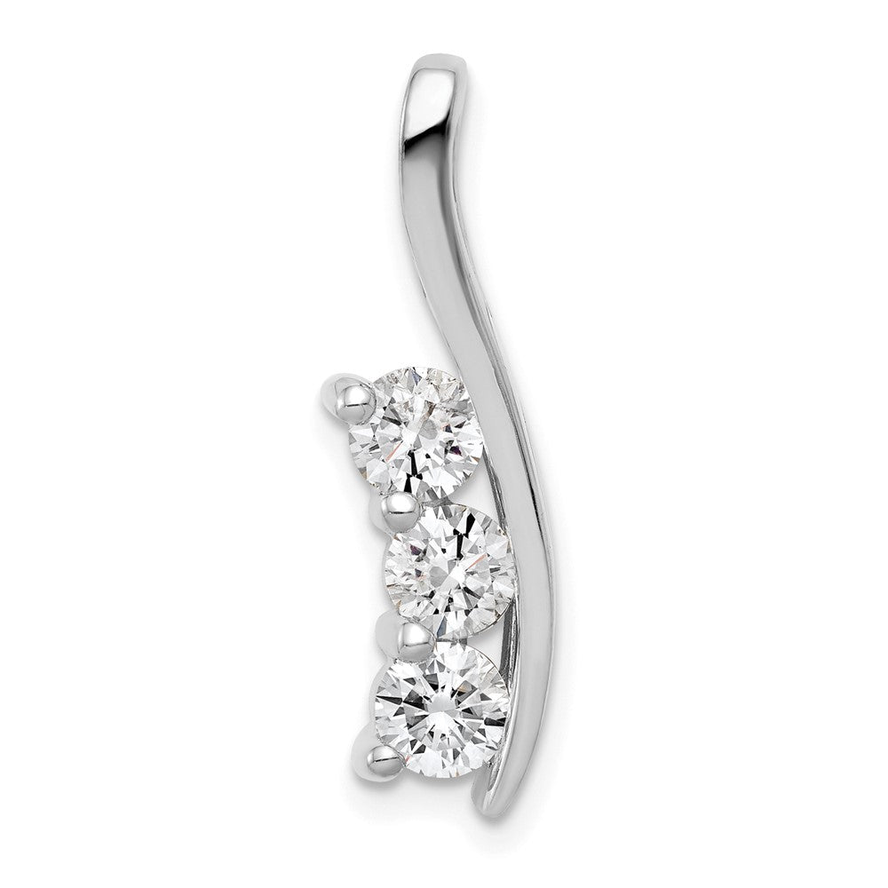 Diamond 3-Stone Curved Pendants