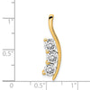 Diamond 3-Stone Curved Pendants
