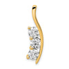 Diamond 3-Stone Curved Pendants