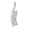 Diamond 3-Stone Curved Pendants