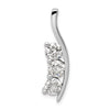 Diamond 3-Stone Curved Pendants