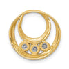 Gold Lab Grown Diamond 3-Stone Circle Chain Slide