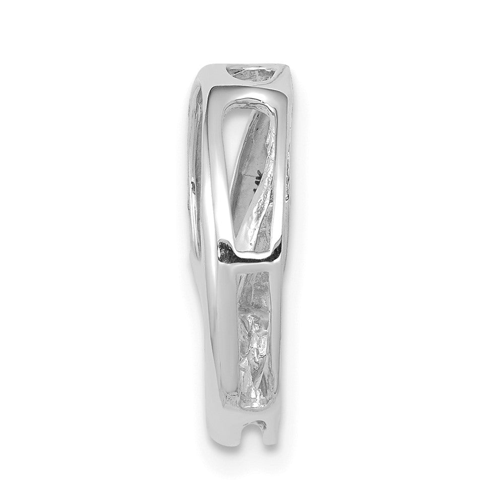 Gold Lab Grown Diamond 3-Stone Circle Chain Slide
