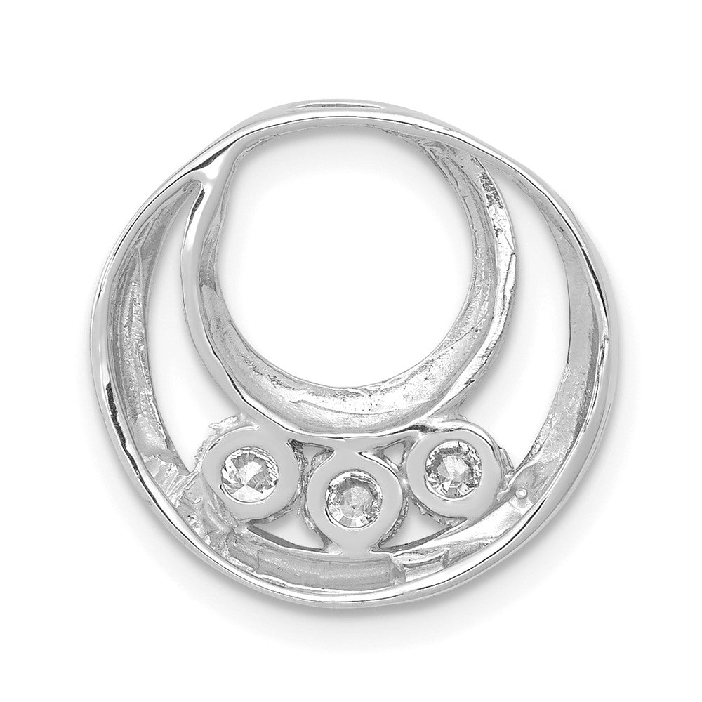 Gold Lab Grown Diamond 3-Stone Circle Chain Slide