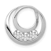 Gold Lab Grown Diamond 3-Stone Circle Chain Slide