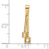 14k Holds 4.4mm/3.4mm Two-stone Pendant Mounting