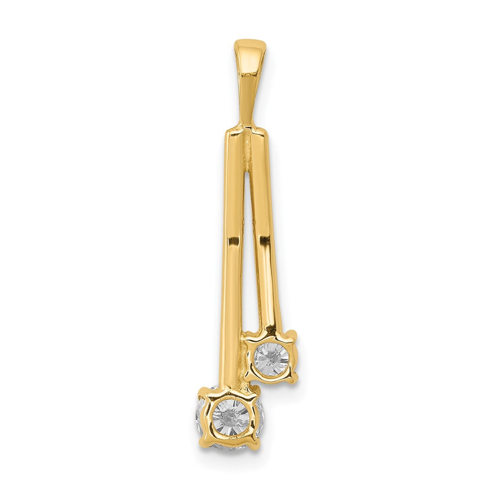 Gold Polished Diamond Slide Pendants