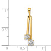 Gold Polished Diamond Slide Pendants