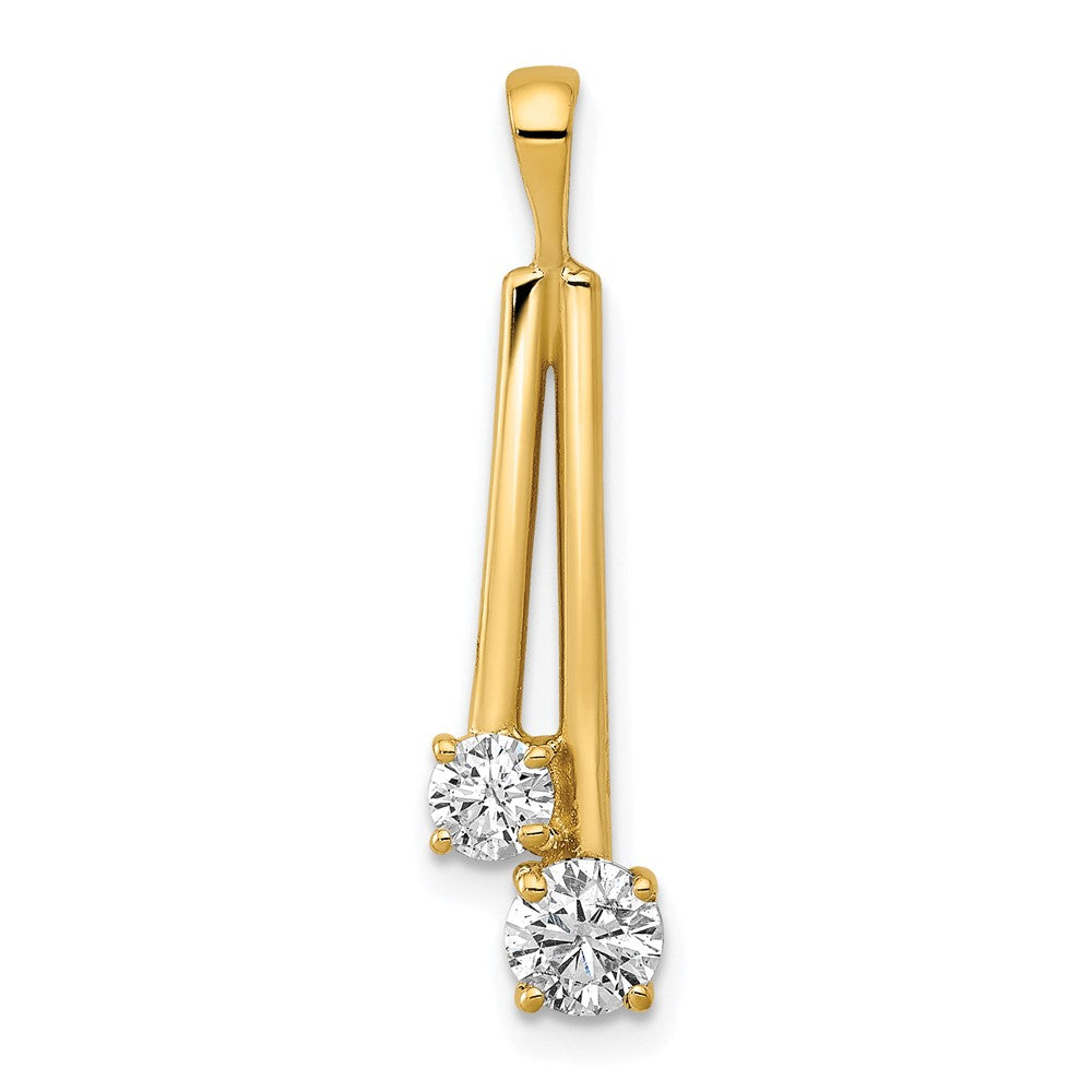 Gold Polished Diamond Slide Pendants