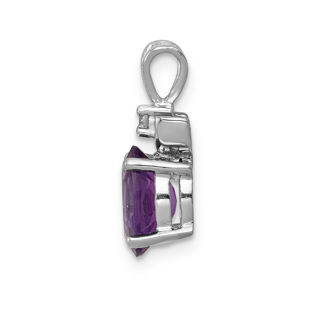 Oval Gemstone & Diamond Pendants