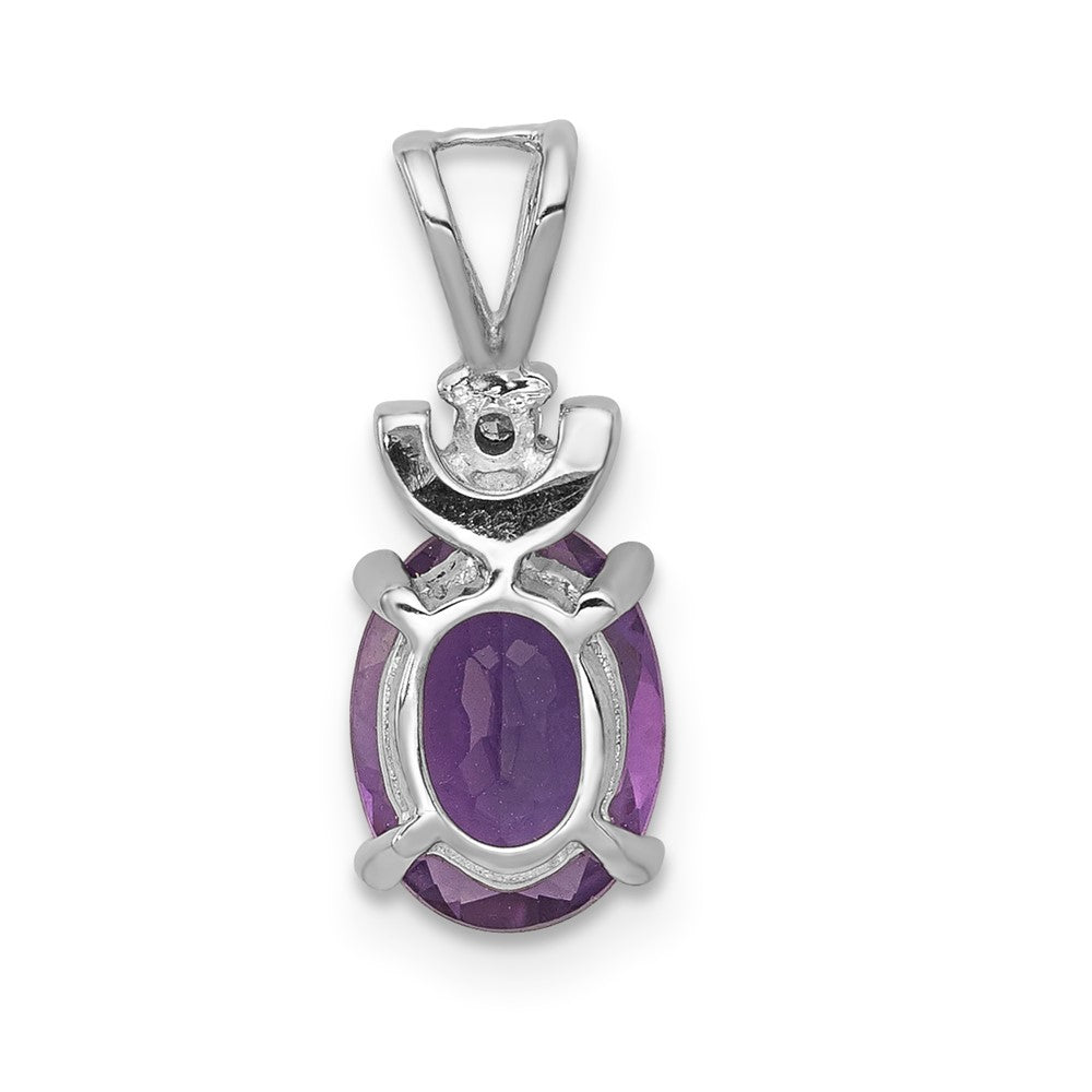 Oval Gemstone & Diamond Pendants