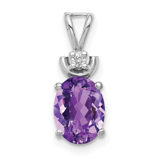 Oval Gemstone & Diamond Pendants