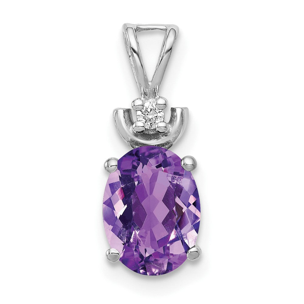 Oval Gemstone & Diamond Pendants