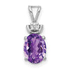 Oval Gemstone & Diamond Pendants