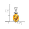 Oval Gemstone & Diamond Pendants