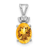 Oval Gemstone & Diamond Pendants