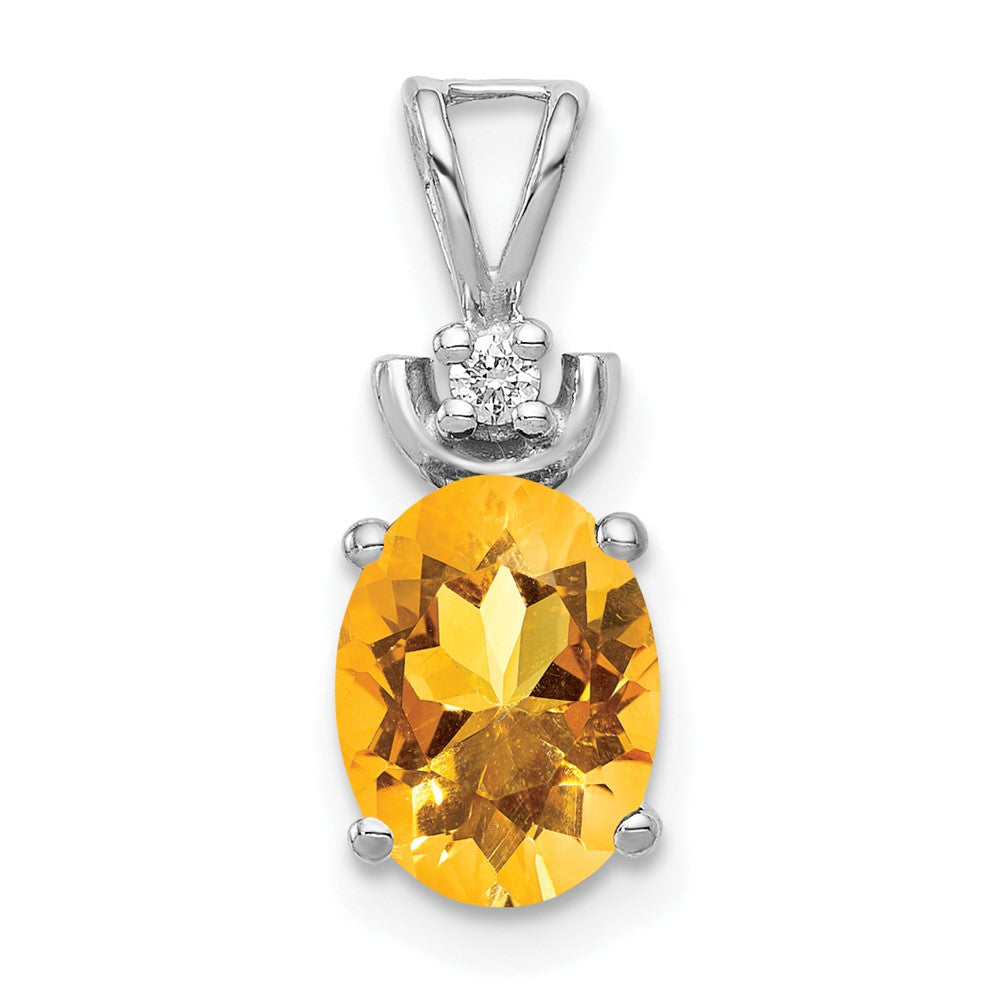 Oval Gemstone & Diamond Pendants