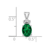 Oval Gemstone & Diamond Pendants