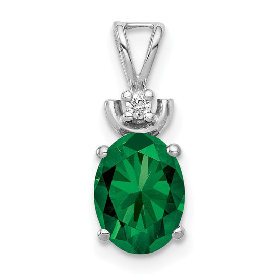 Oval Gemstone & Diamond Pendants