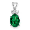Oval Gemstone & Diamond Pendants