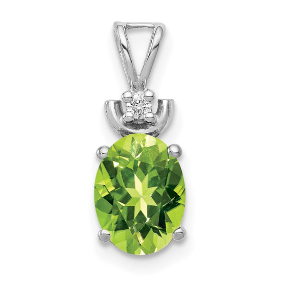 Oval Gemstone & Diamond Pendants