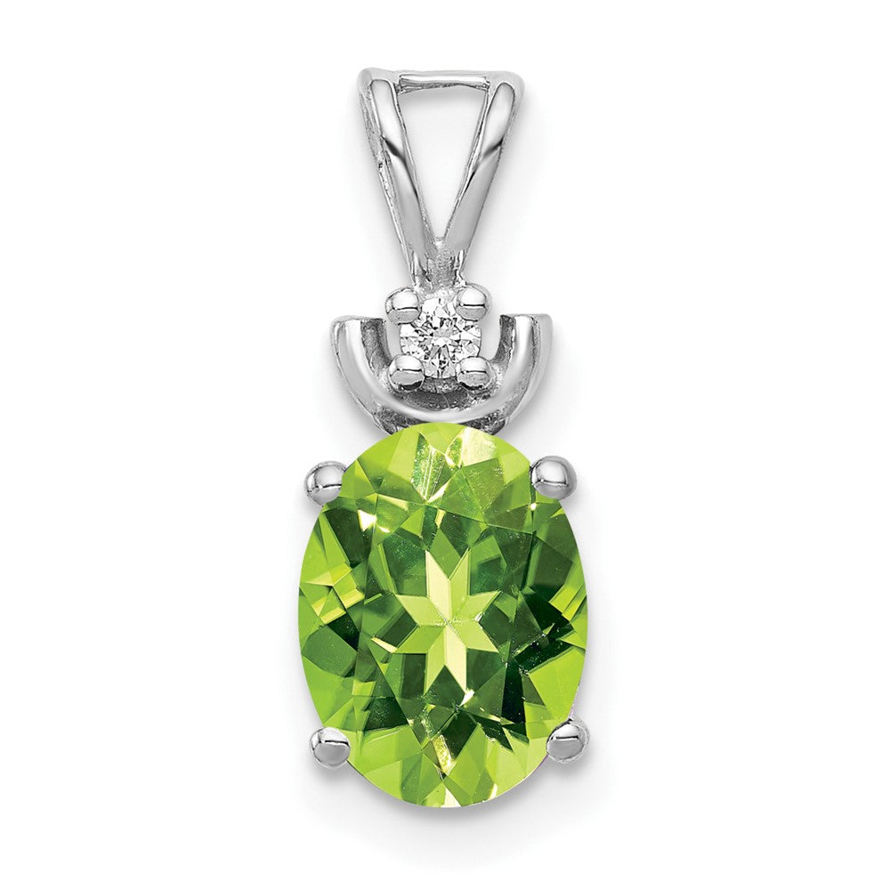 Oval Gemstone & Diamond Pendants