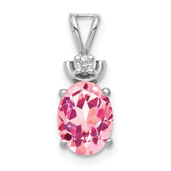 Oval Gemstone & Diamond Pendants