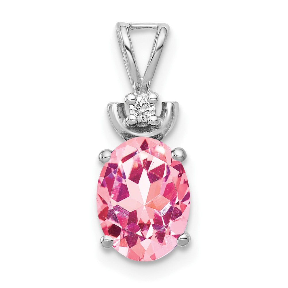 Oval Gemstone & Diamond Pendants