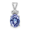 Oval Gemstone & Diamond Pendants