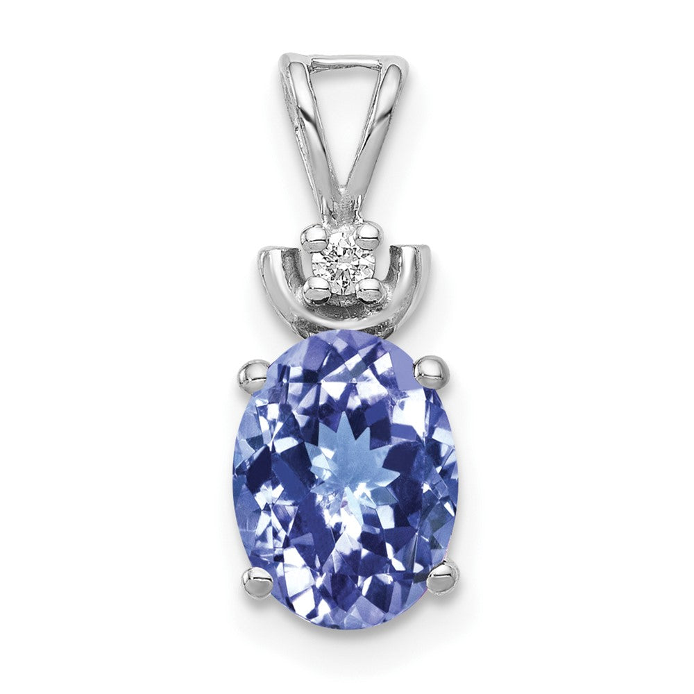 Oval Gemstone & Diamond Pendants